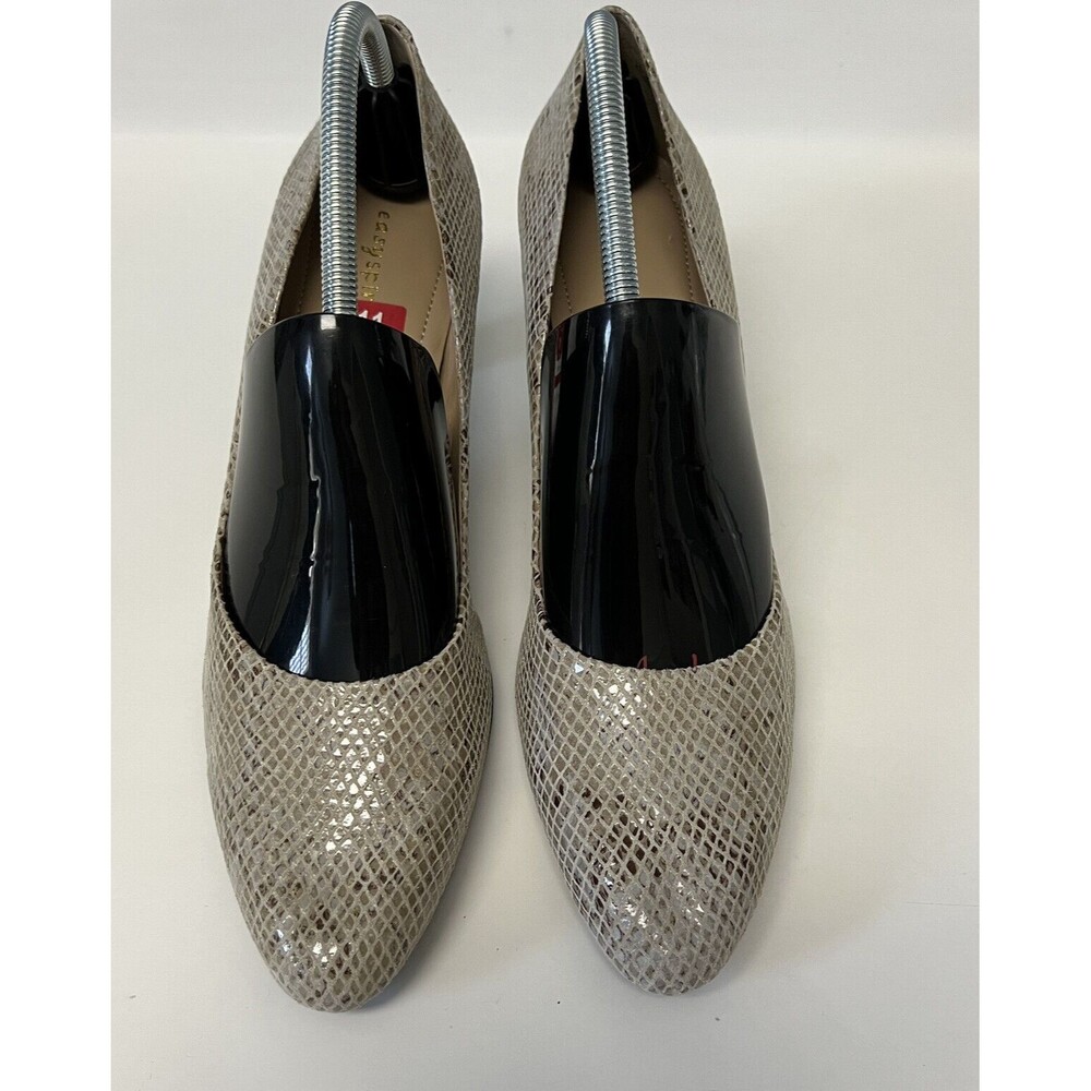 New Easy Spirit Women's Size 11M Leather Snake Skin Quota Pumps Neutral Natural